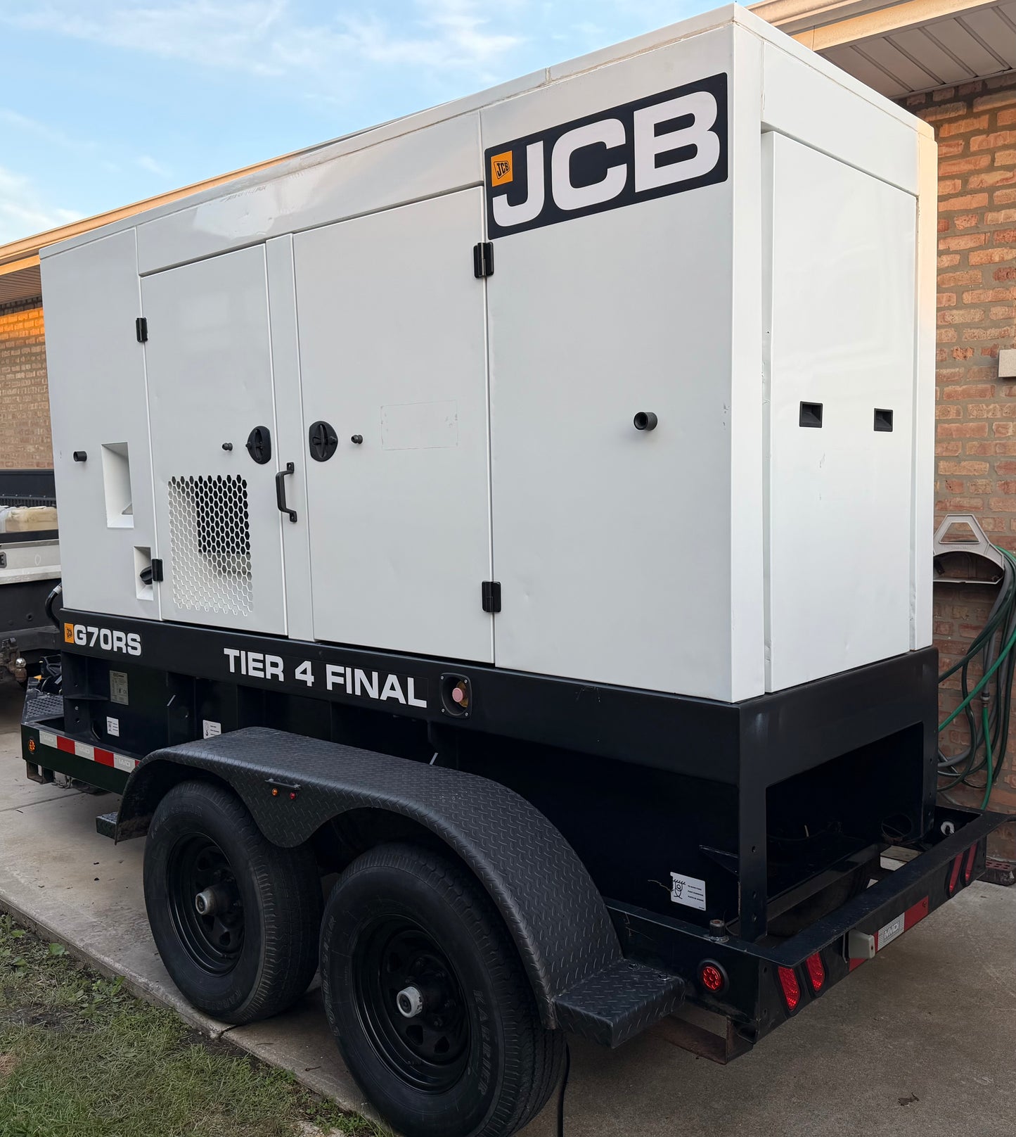2020 JCB G70RS T4F Towable Generator