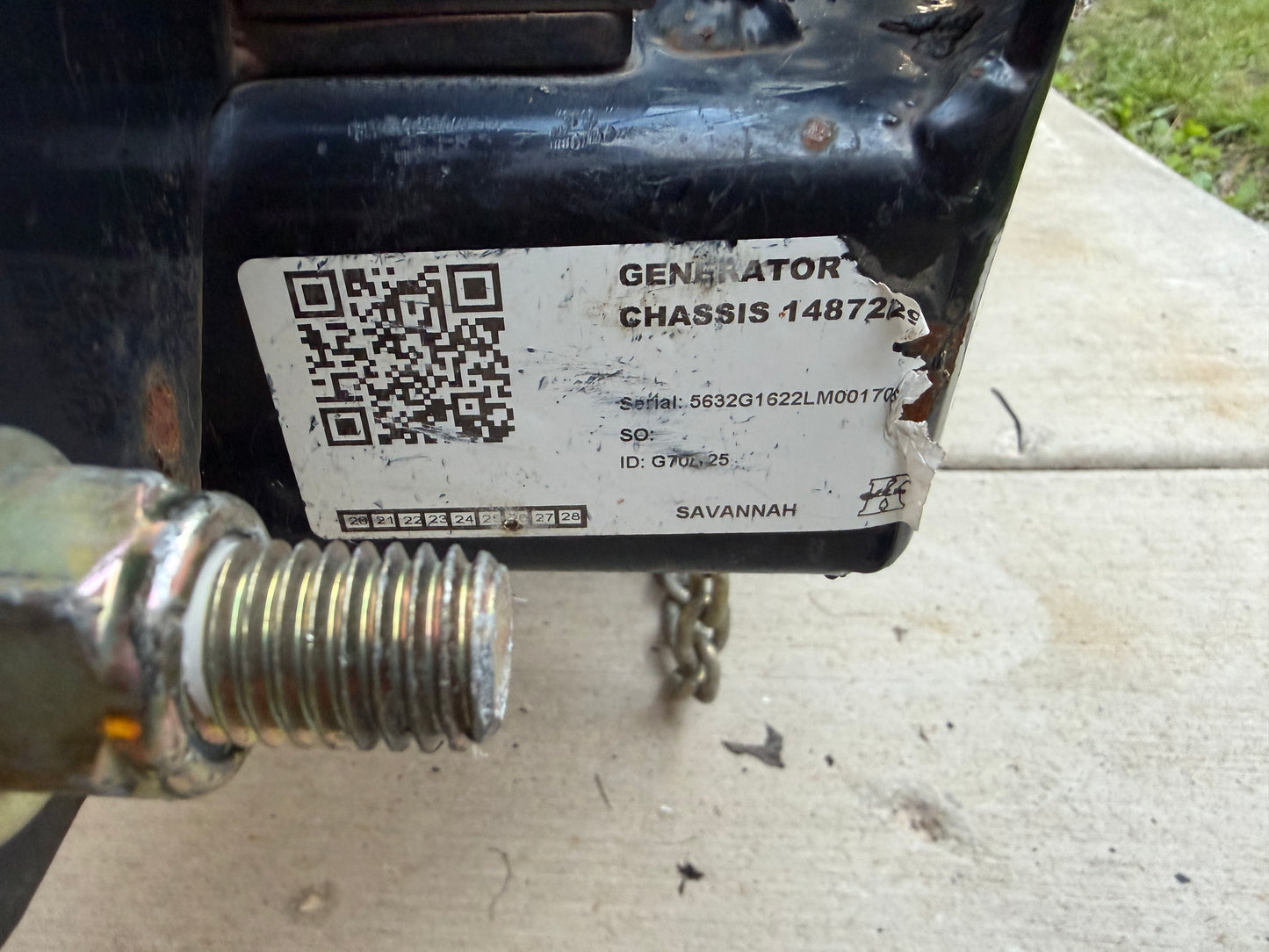 2020 JCB G70RS T4F Towable Generator