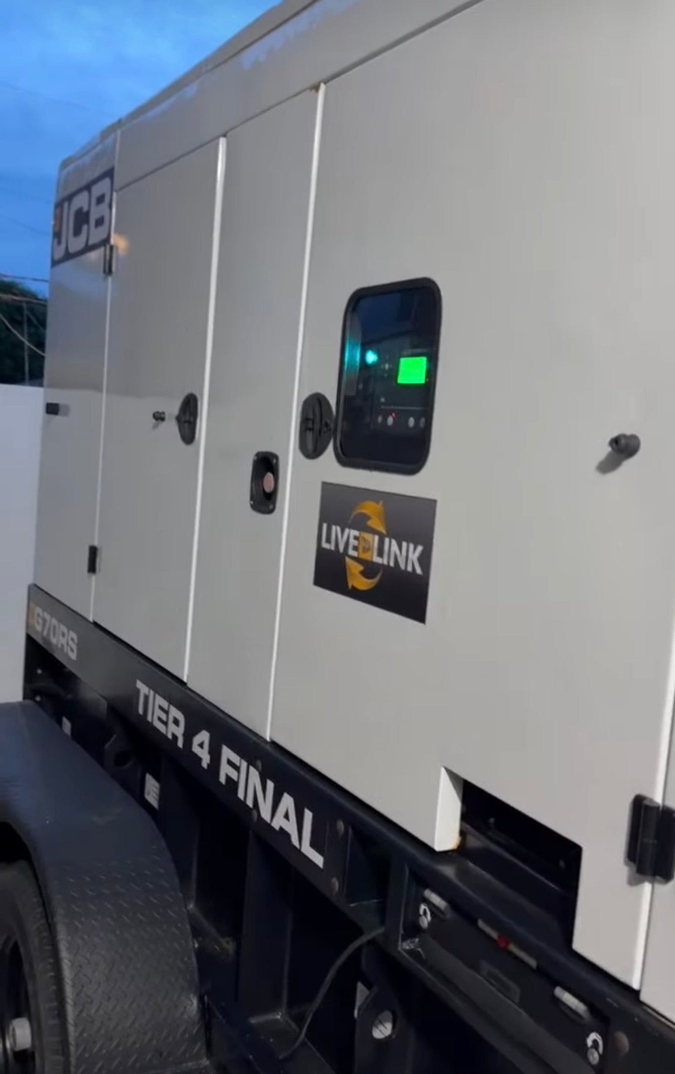 2020 JCB G70RS T4F Towable Generator